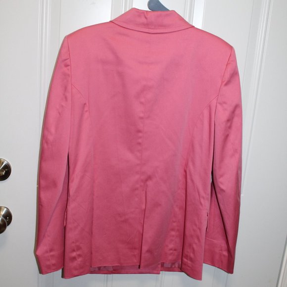 jones New York Signature Pink Polyester Double Breasted Women's Blazer Sz 6 - Picture 2 of 4